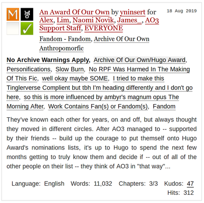 ao3 original work