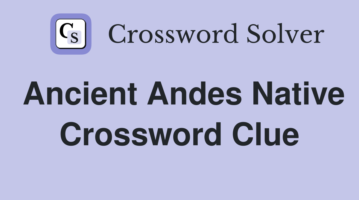 ankara native crossword clue