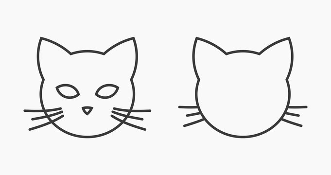 cat face line art