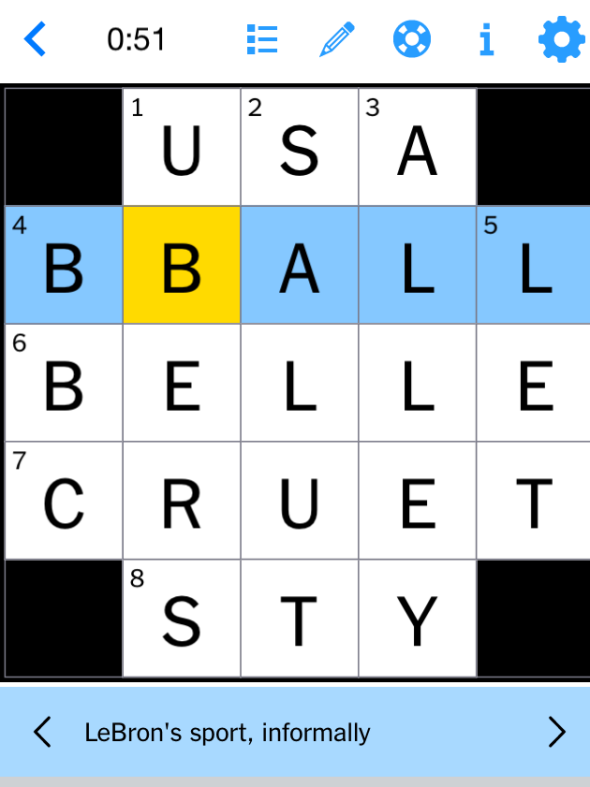 nytimes mini puzzle