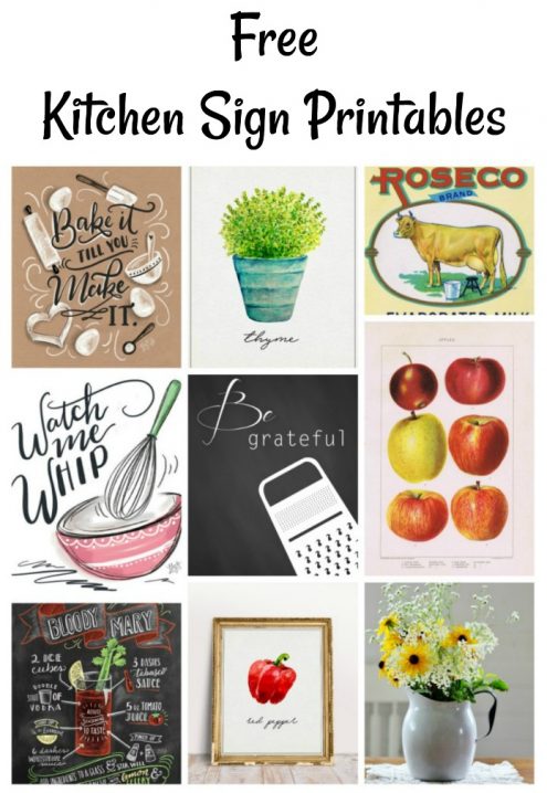 printable kitchen wall art