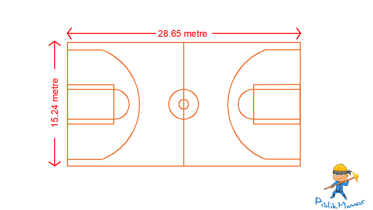 basketbol sahası dwg