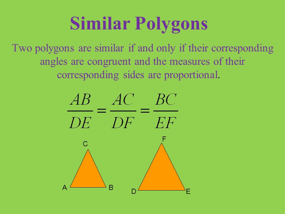 two polygons are similar if