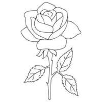 rose outline vector