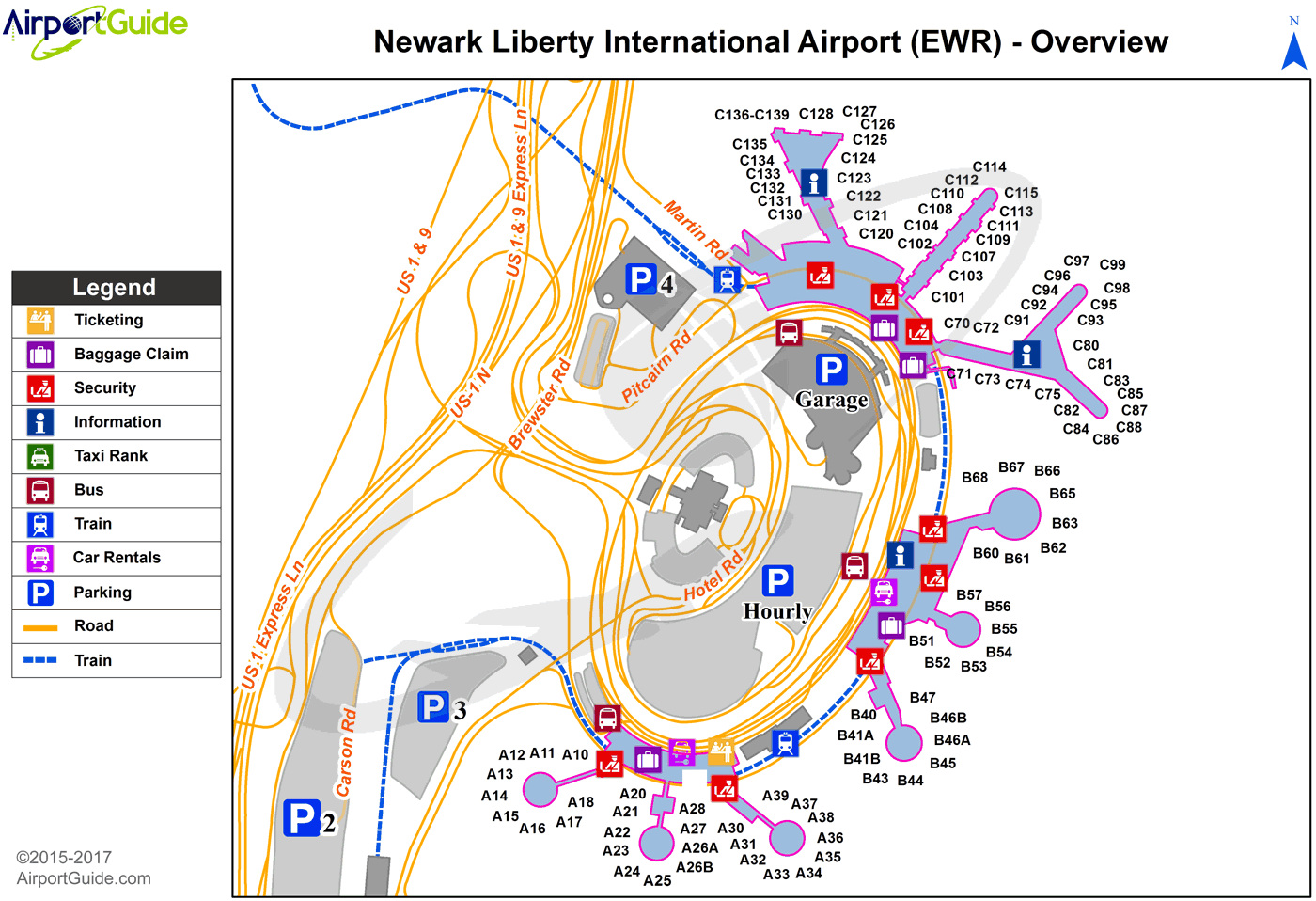 airport newark map