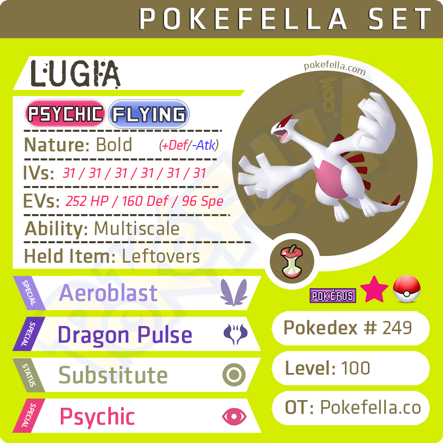 best nature for lugia