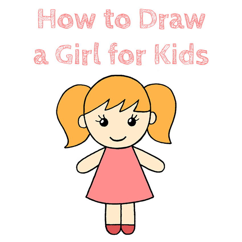 girl drawing for kids easy