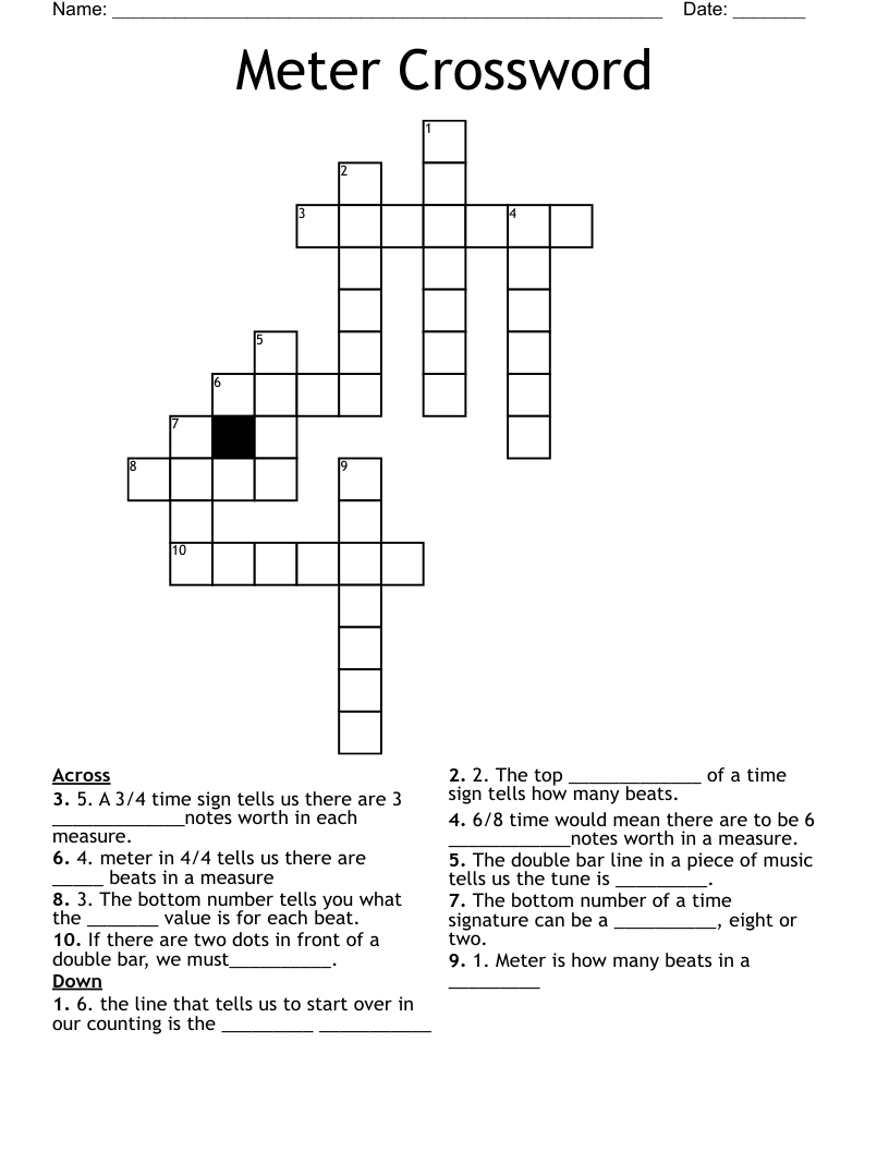 meter readers crossword