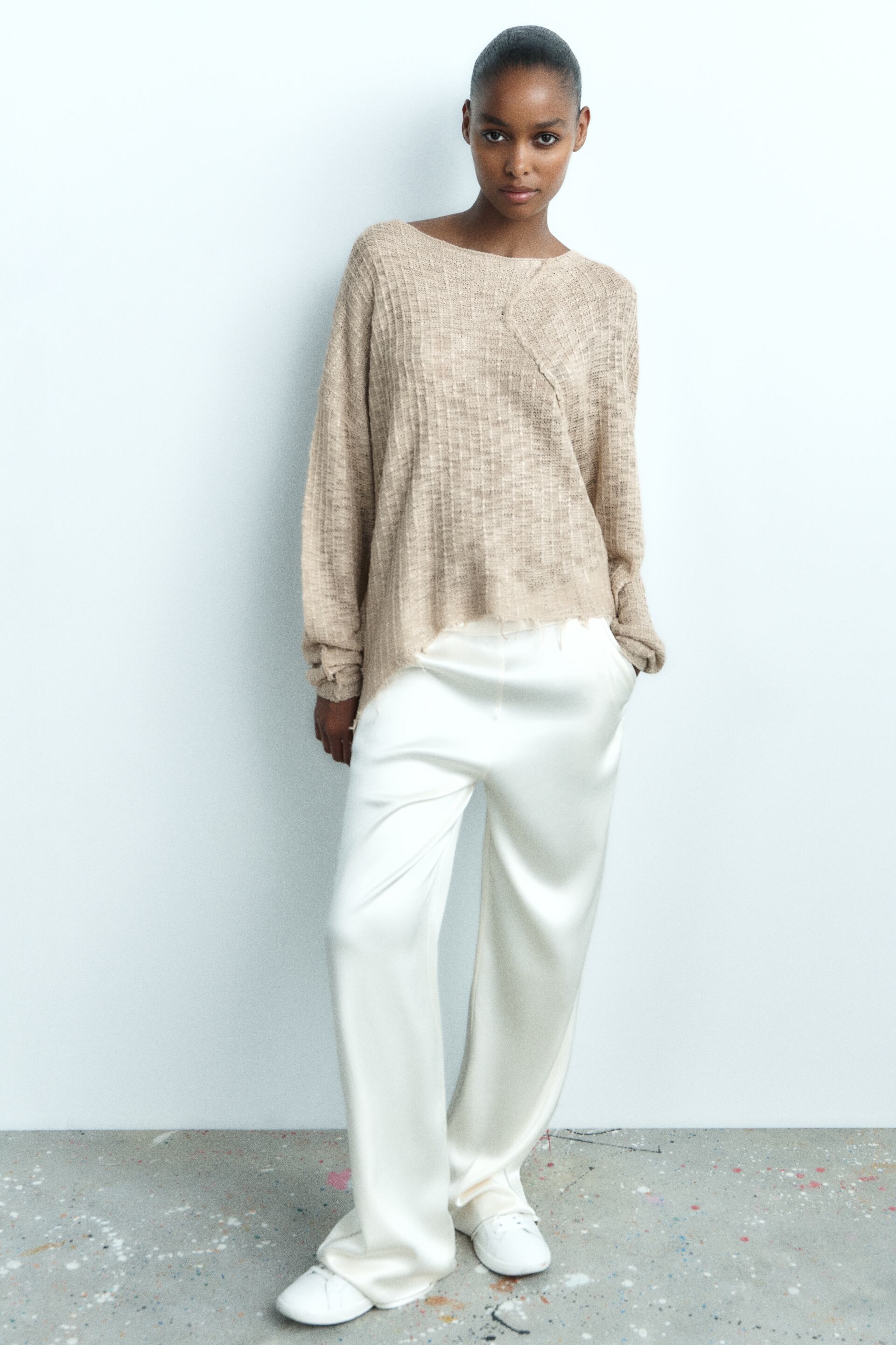 zara cream jumper