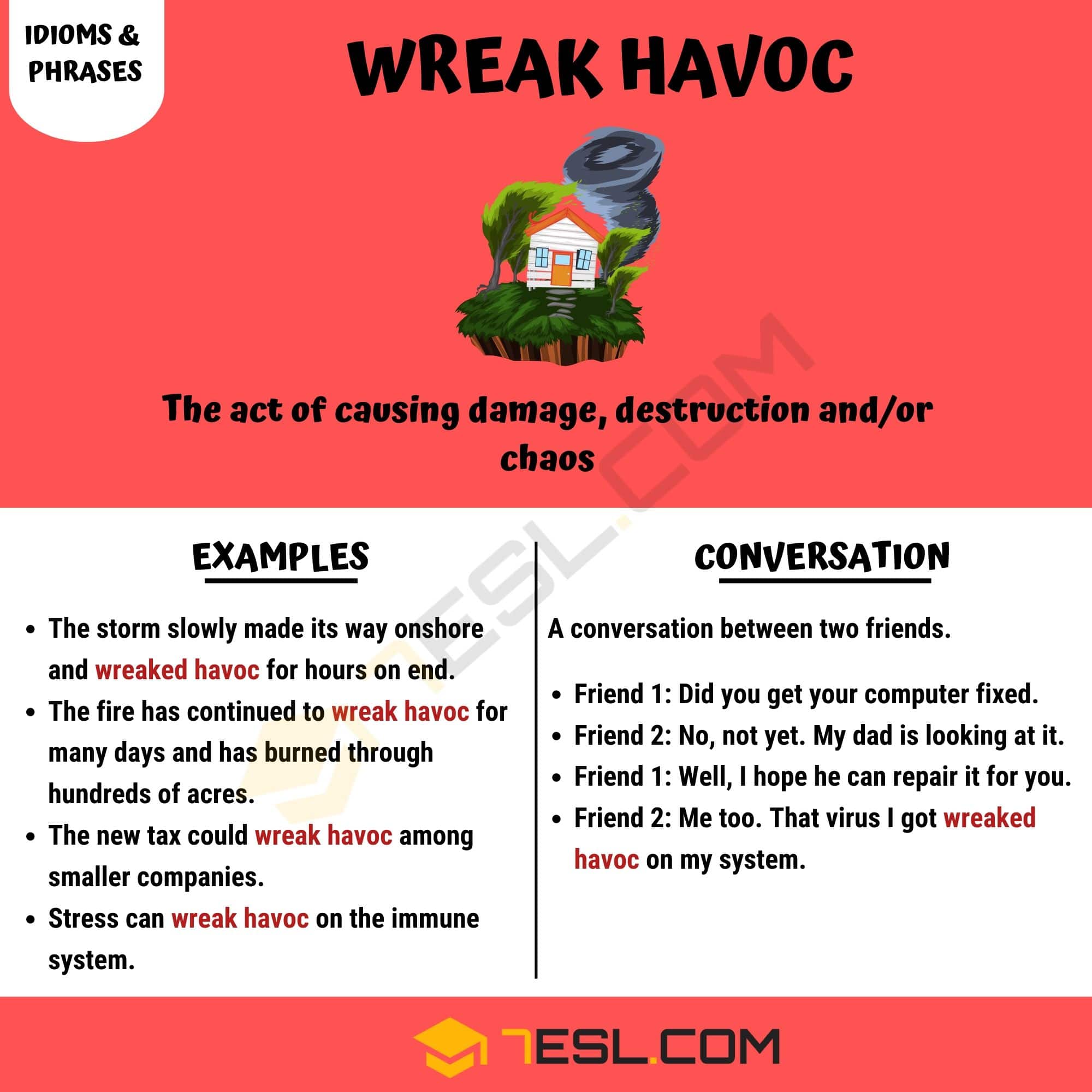 wreak havoc synonym