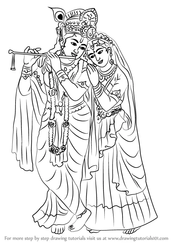 radha krishna simple photo