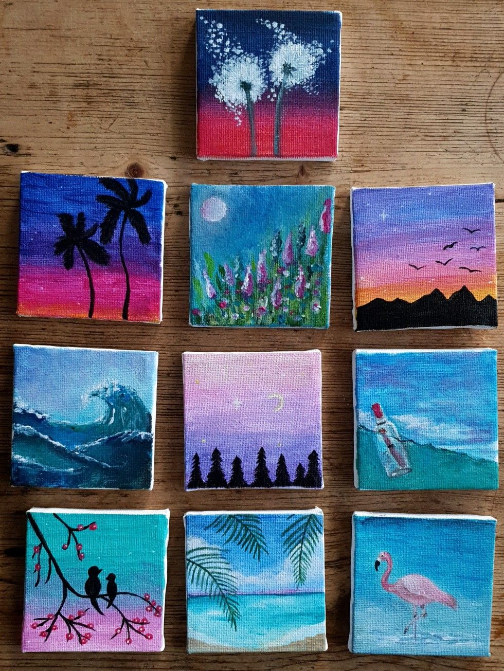 small paintings easy