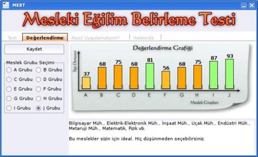 meslek eğilim belirleme anketi