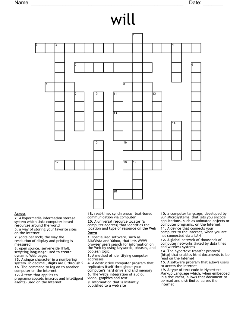 web designer crossword clue