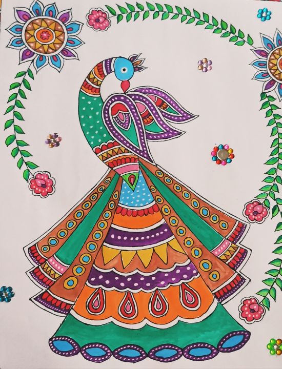 handmade madhubani painting