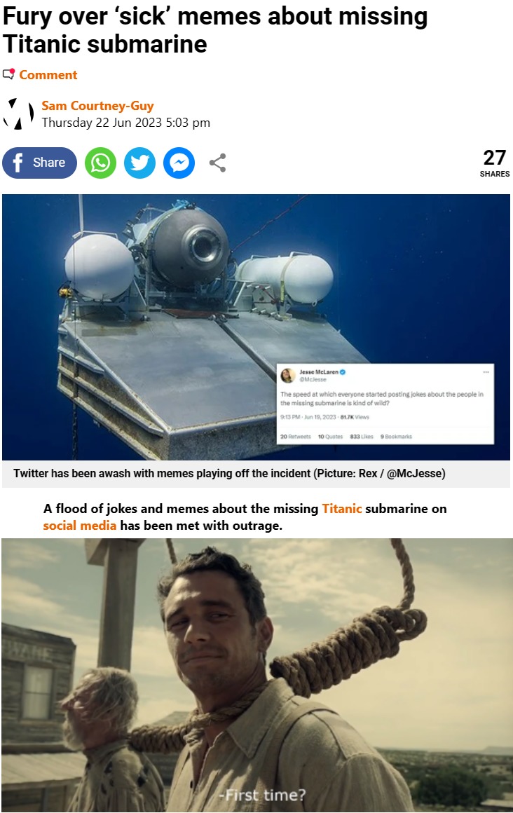 titanic submarine meme