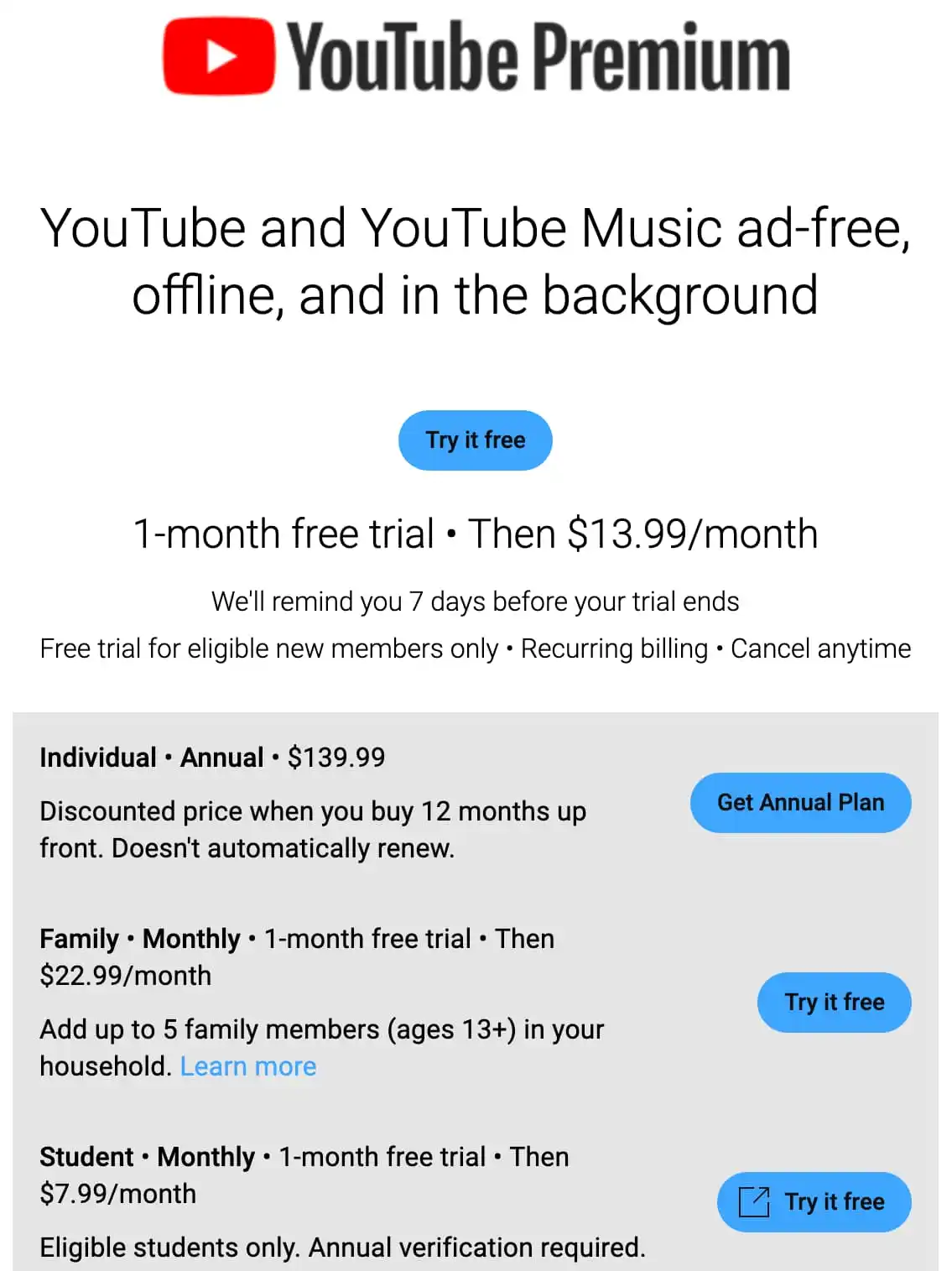 youtube premium cost australia