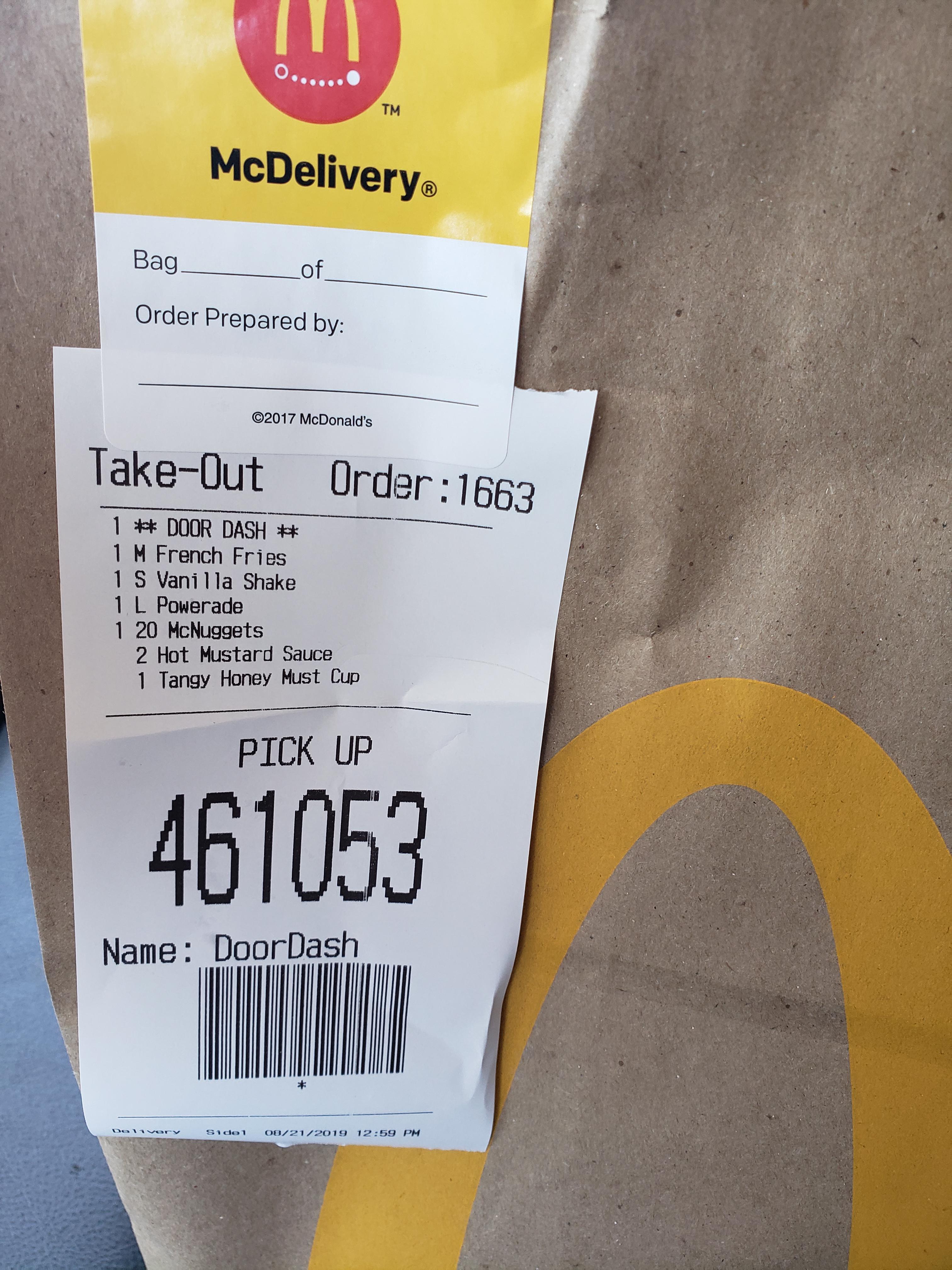 doordash mcdonalds