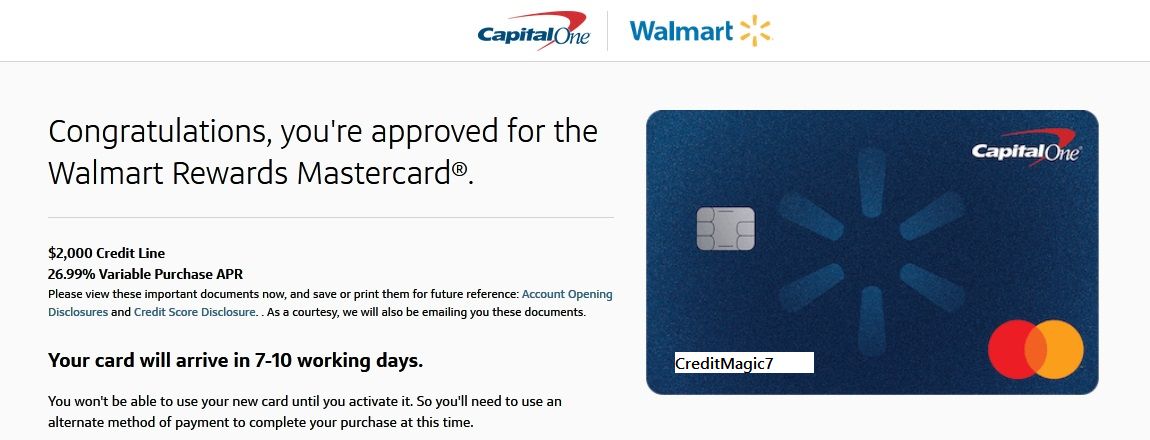 walmart credit card approval odds