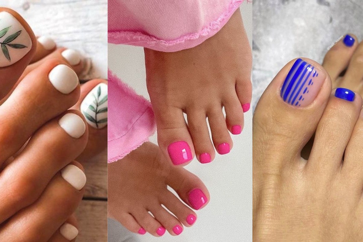 modelos de uñas de pies