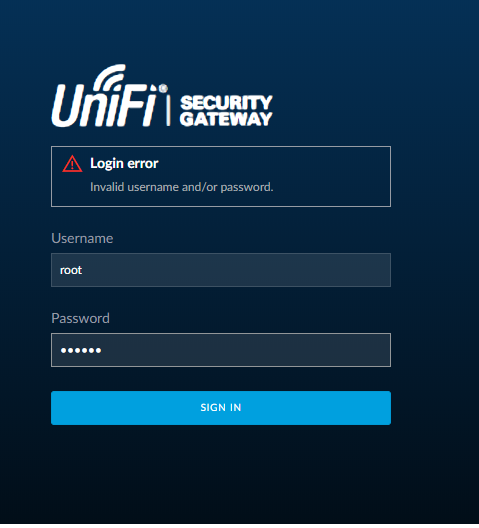 ubiquiti networks inc default password