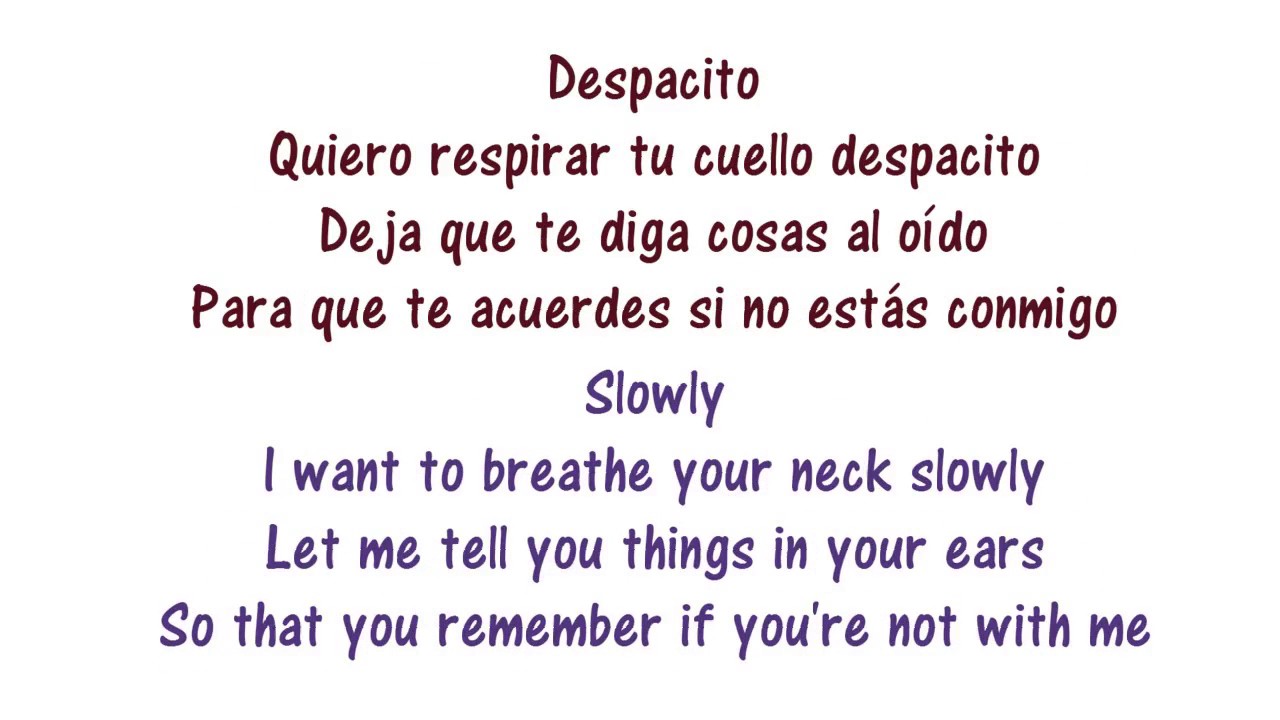 despacito english lyrics