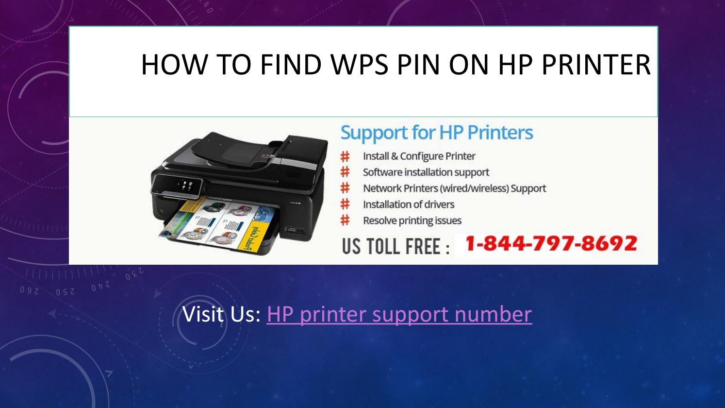 how to find wps pin on hp printer