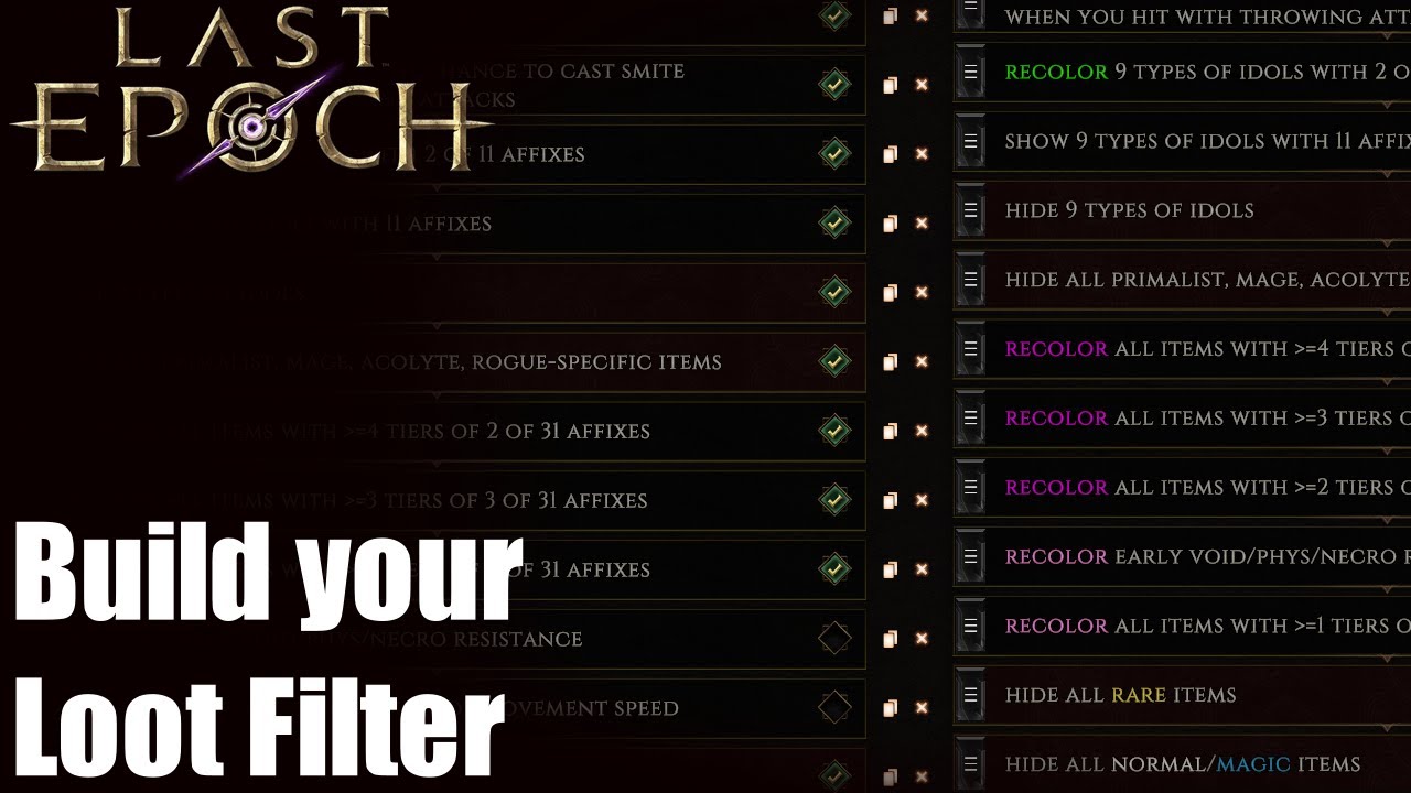 last epoch loot filter