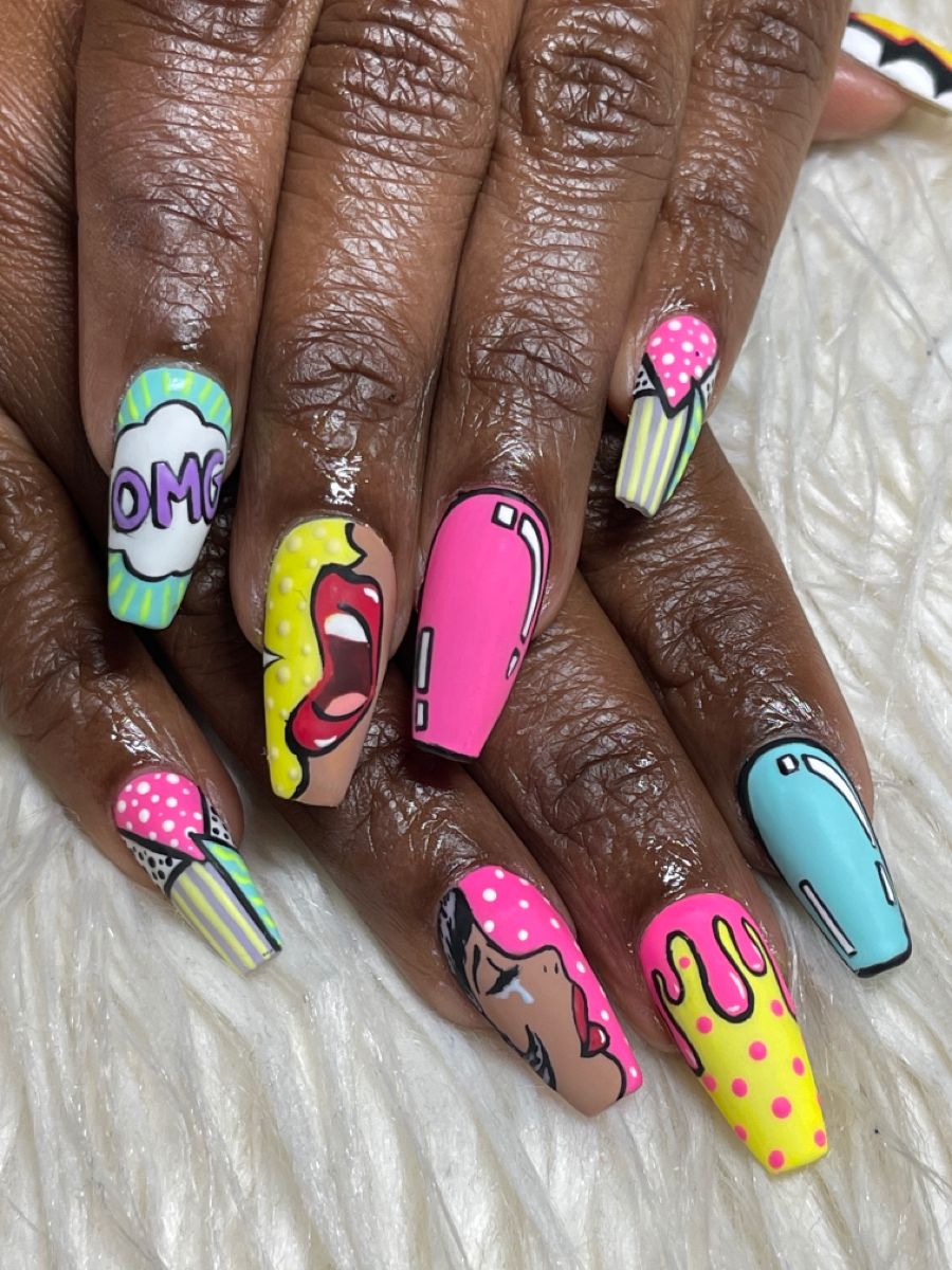 pop art nails