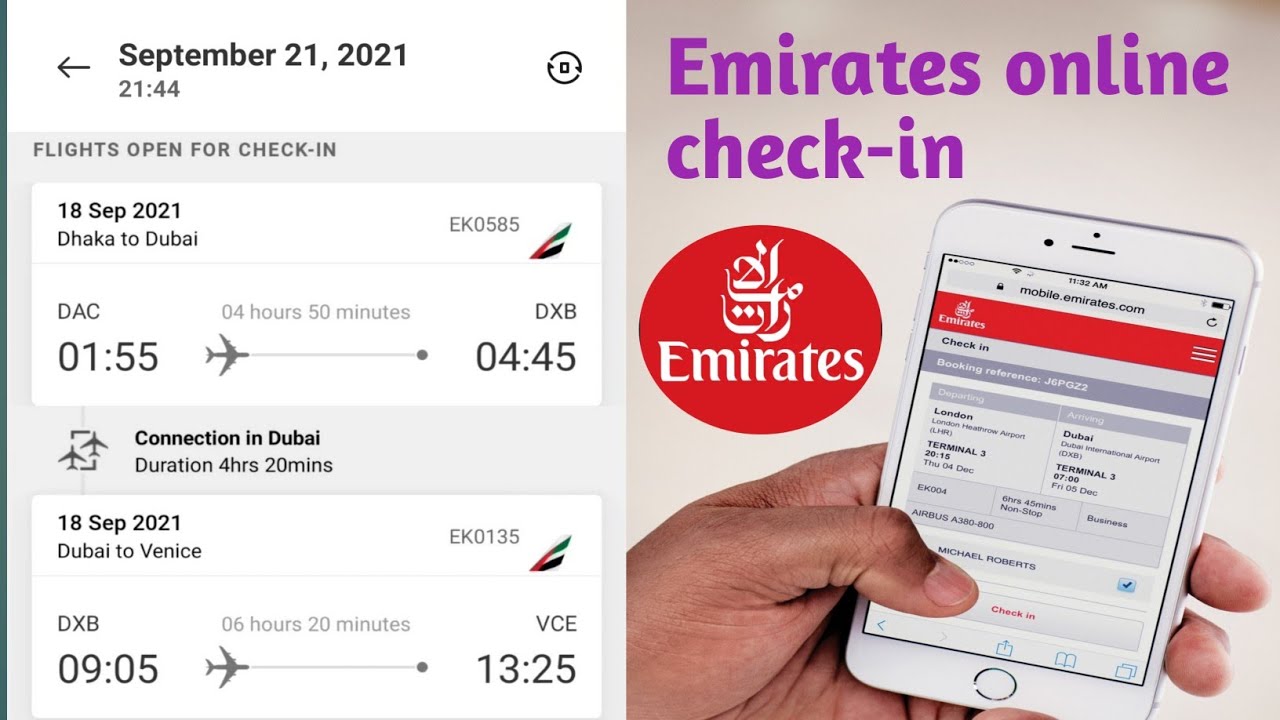 emirates flight online check in