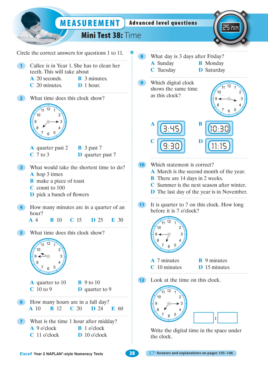 naplan year 2 free practice tests