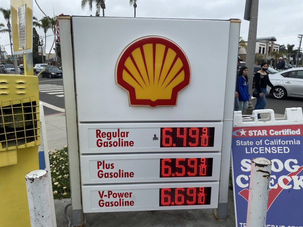 price shell gas