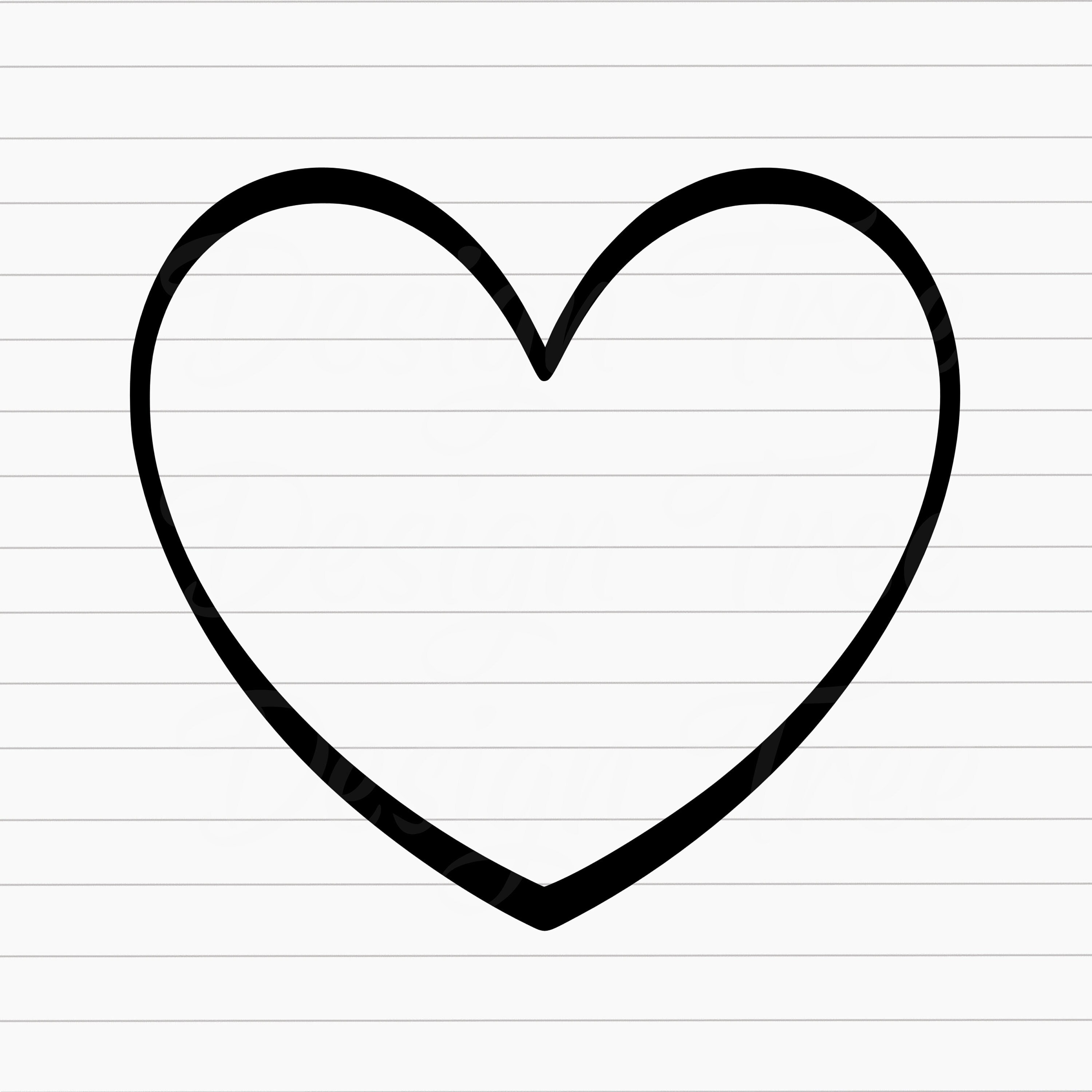 heart outline vector