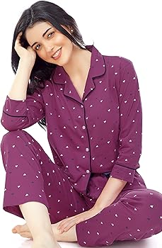 zeyo womens cotton night suit