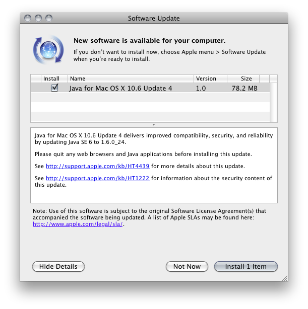 java for mac os x 10.6 update 17