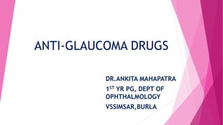 anti glaucoma drugs ppt