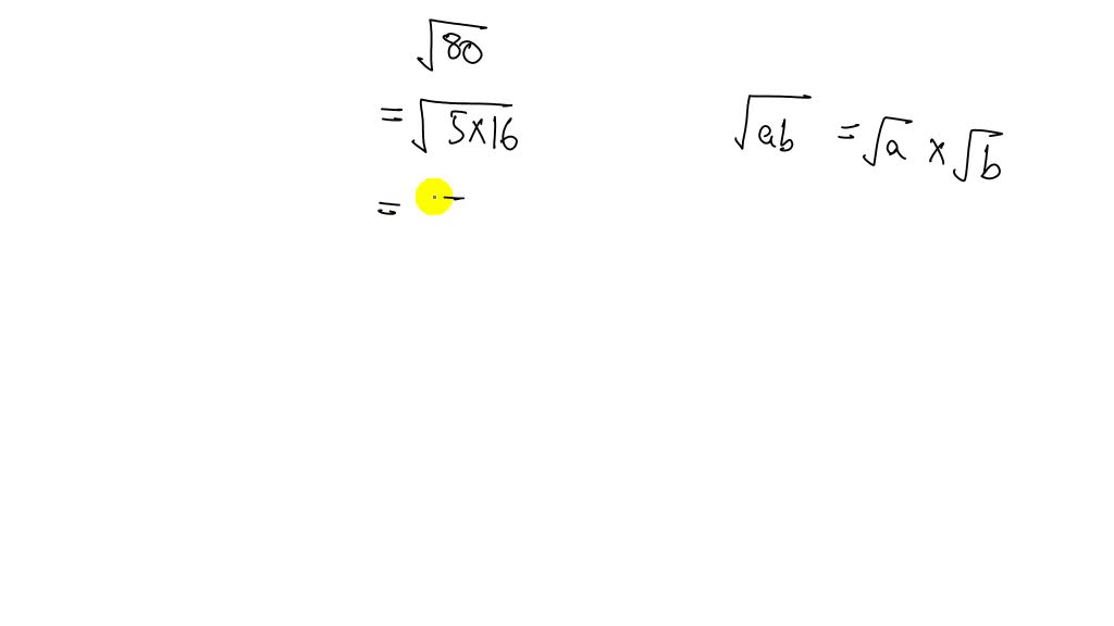 simplify square root 80