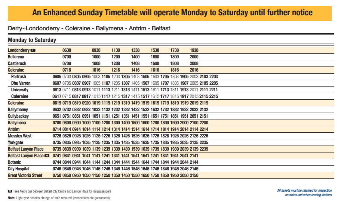 translink ni train times