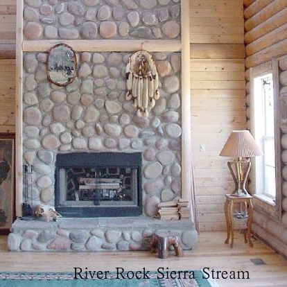 river rock fireplace ideas