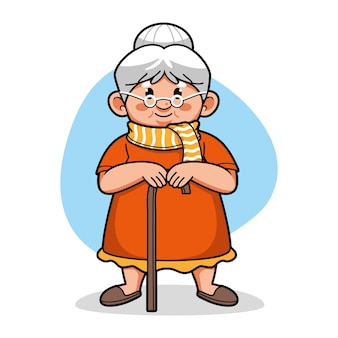 cartoon grandma