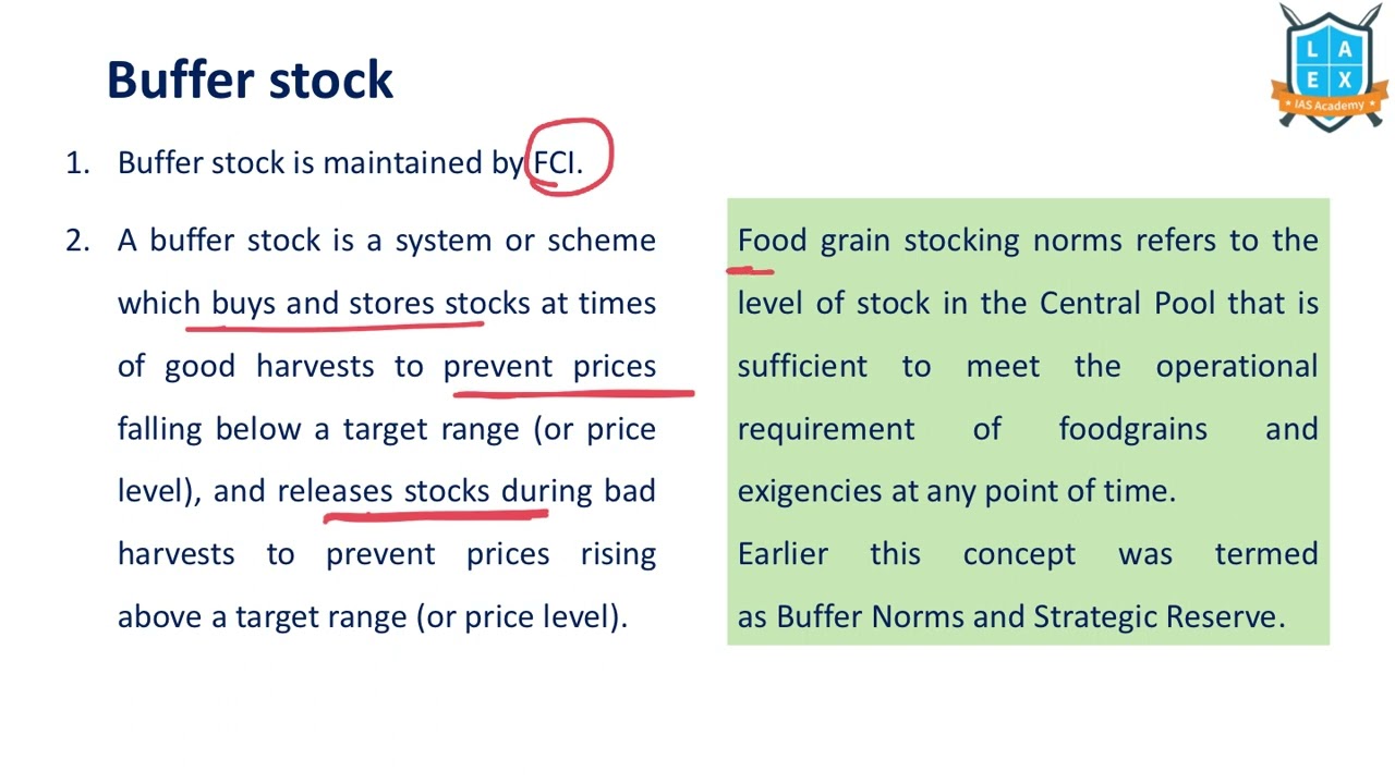 buffer stock meaning in tagalog