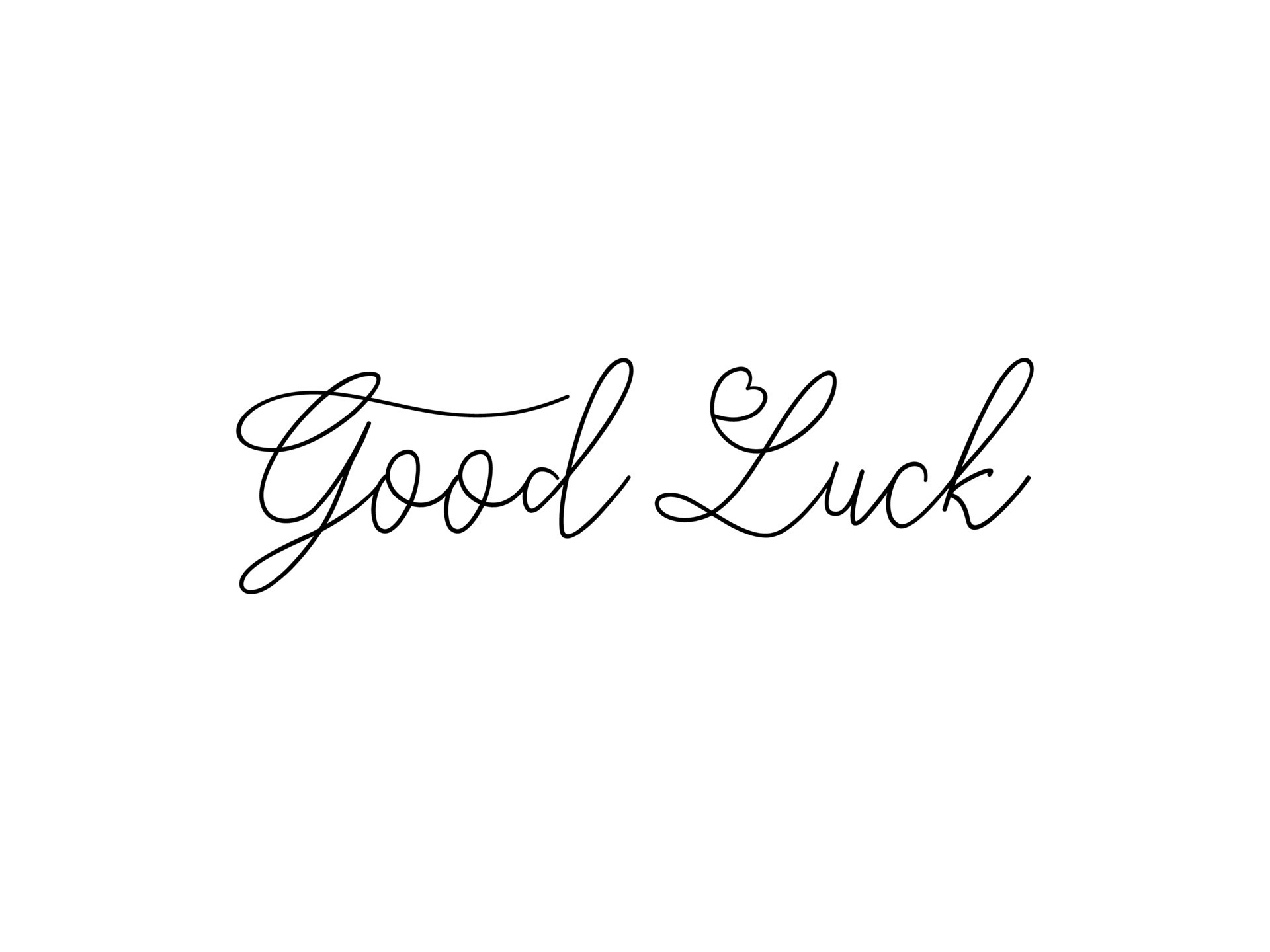 best of luck calligraphy