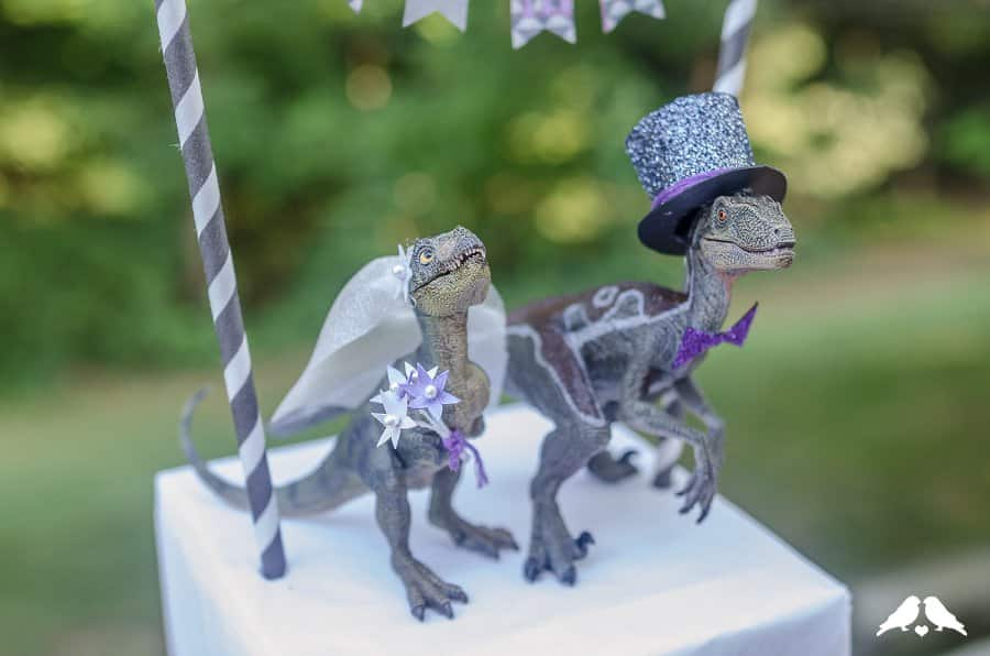 dinosaur wedding cake topper