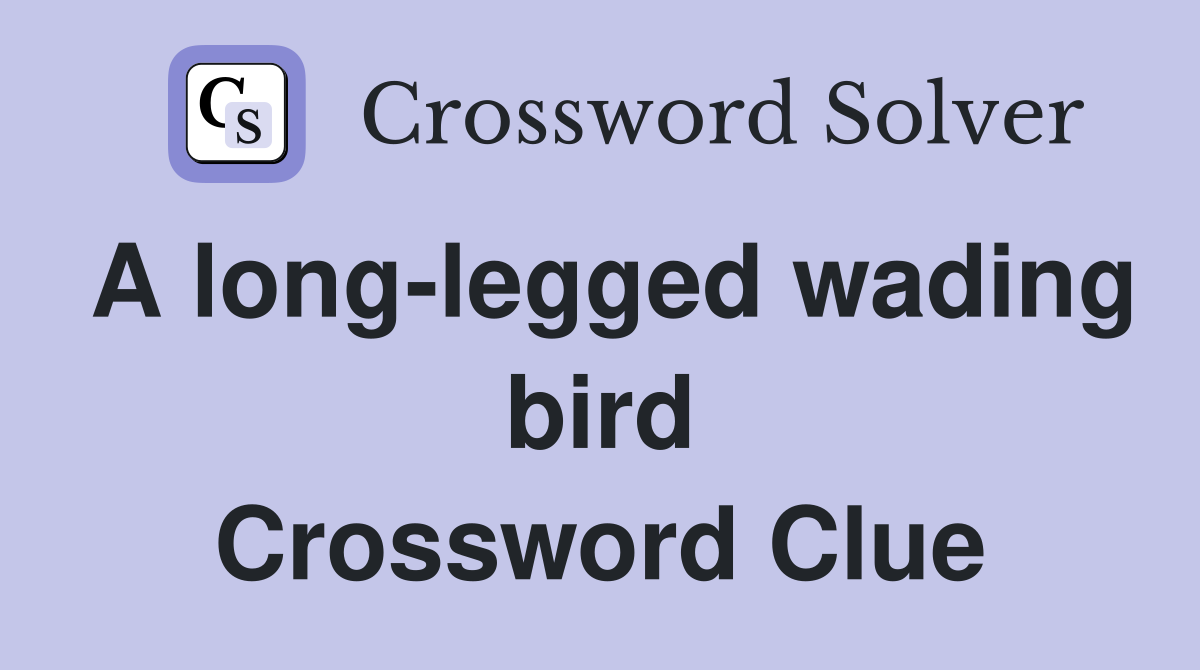 crossword wading bird