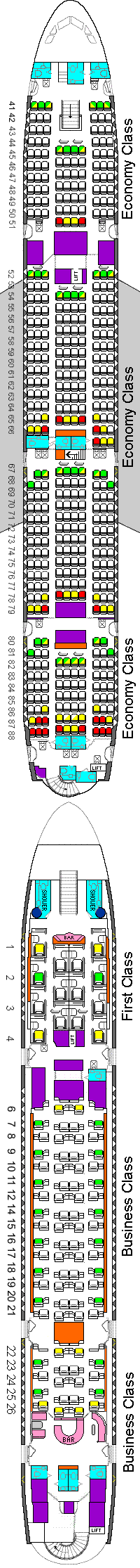 seats in a380 emirates