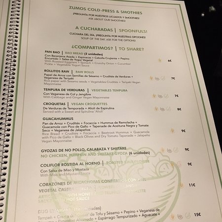 wild food granada menu