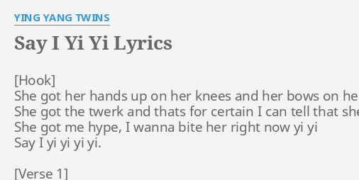 say i yi yi lyrics