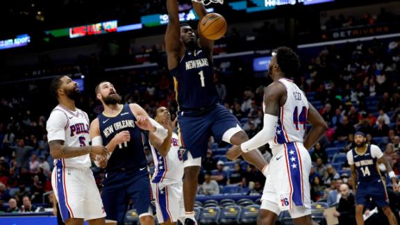 76ers vs new orleans pelicans match player stats