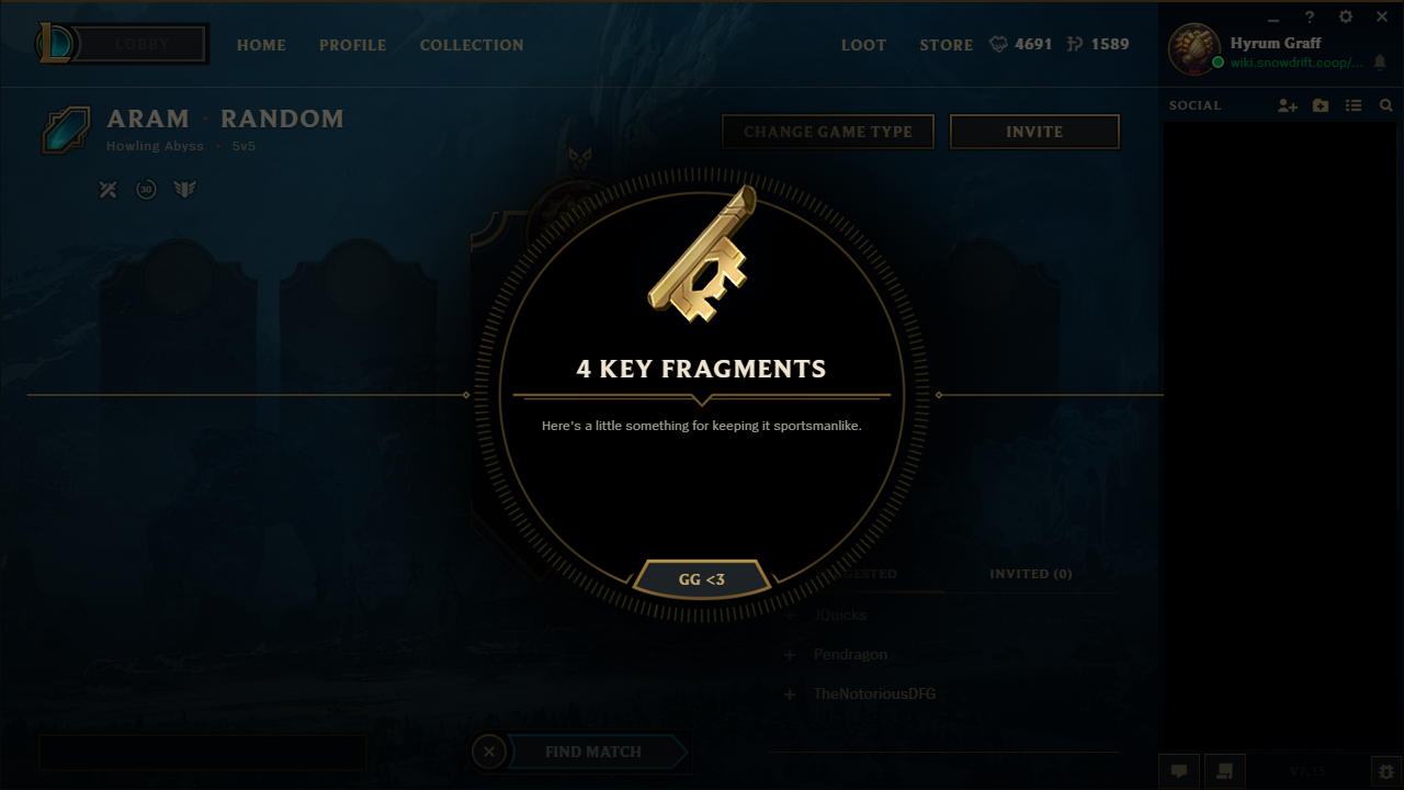 league of legends how to get key fragments fast