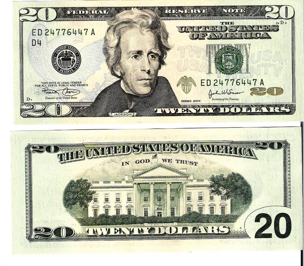 printable 20 dollar bill actual size